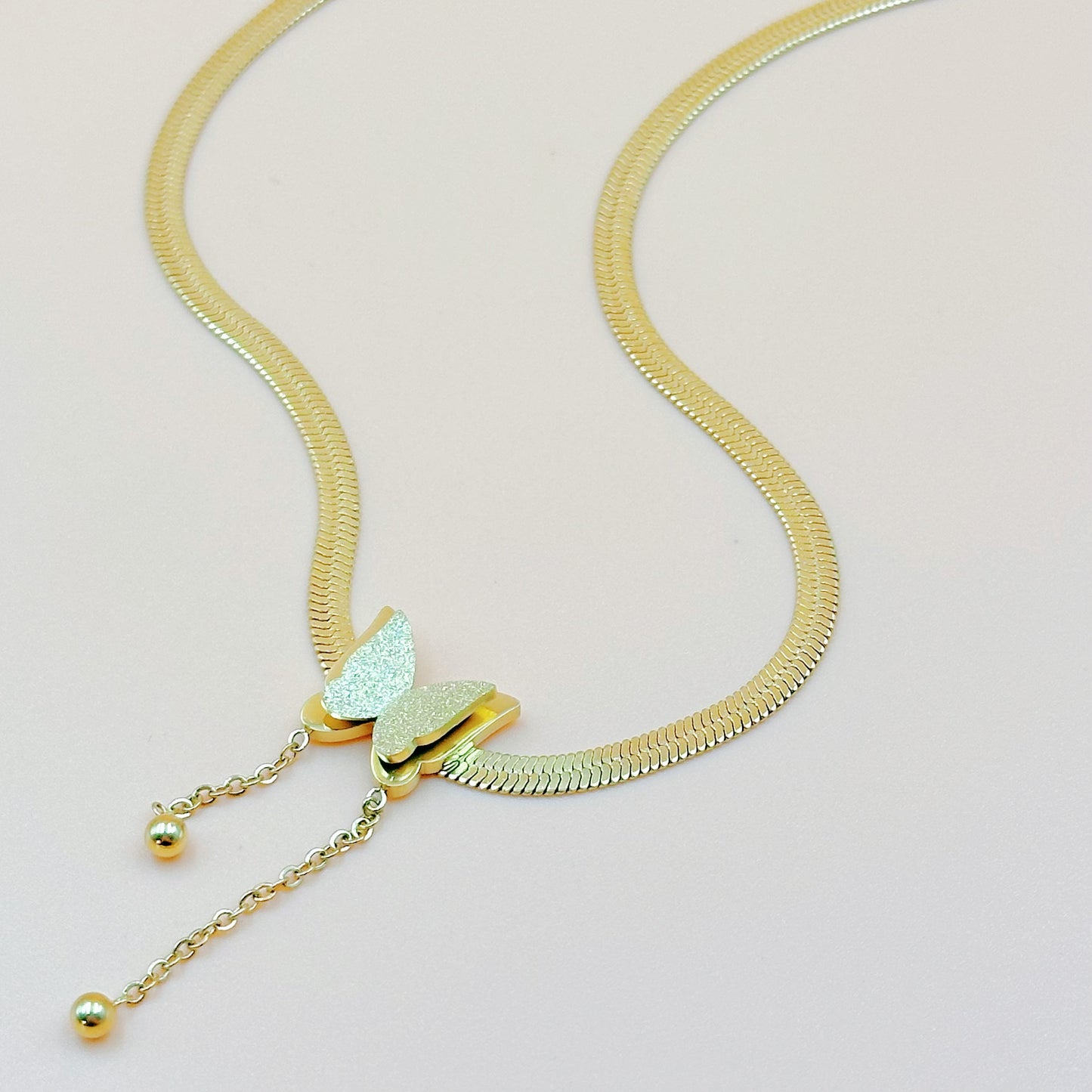 Butterfly Necklace 18KGP