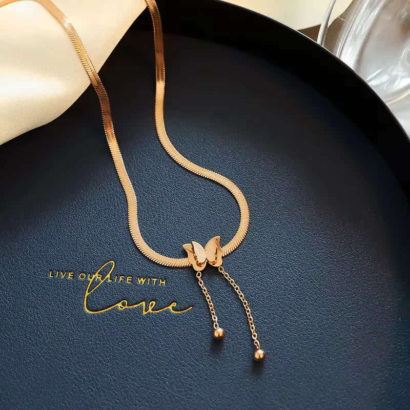 Butterfly Necklace 18KGP