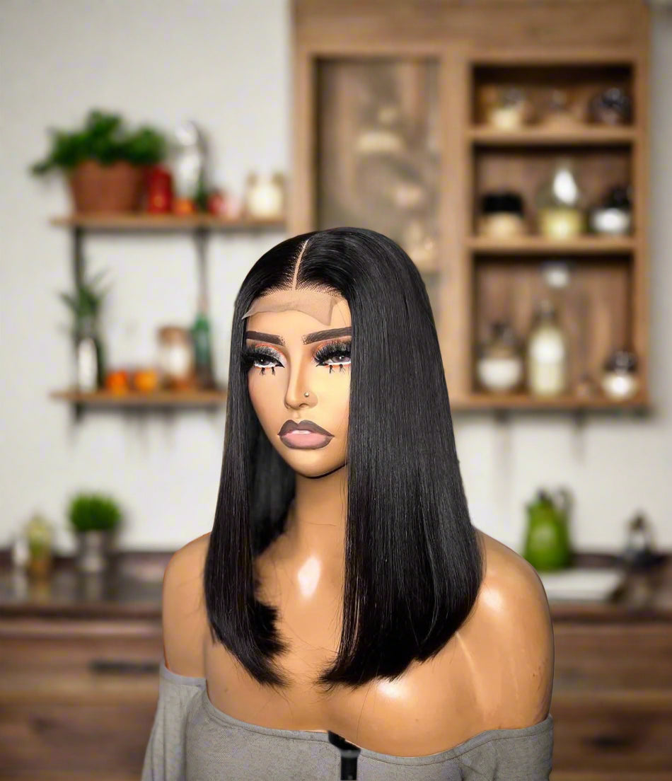 4x4 Glueless Double Drawn Straight Hair Vietnamese