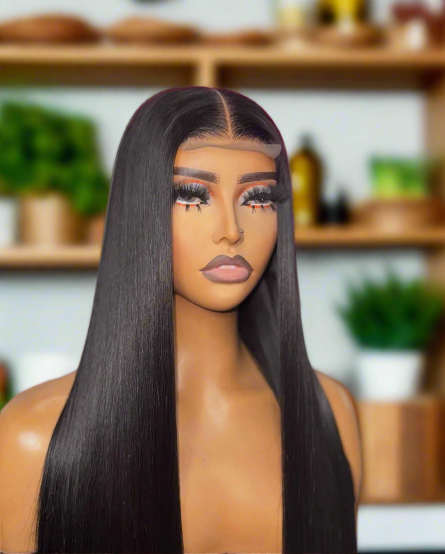 4x4 Glueless Double Drawn Straight Hair Vietnamese